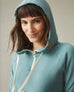 Women's Zipper Hoodie Dress - Azure Sage